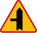 A-6c "intersection with a side road from the left" Drivers on the side road have to yield [3]