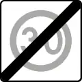 B-44 "end of limited speed zone"