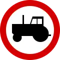 B-6 "no entry for tractors and slow-running vehicles"