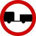 B-7 "no entry for motor vehicles with trailer"