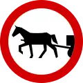 B-8 "no entry for horse-drawn vehicles"