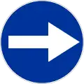 C-1 "turn right before the sign"