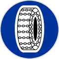 C-18 "mandatory usage of snow chains"