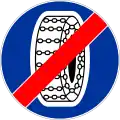 C-19 "end of mandatory usage of snow chains"