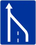 D-14 "end of lane"