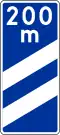 F-14b "indicator sign on the motorway, placed in a distance of 200 m before the beginning of exit lane" (formerly used )