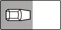(variant – perpendicular, only on carriageway)