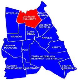 North Ursynów within the Ursynów district.