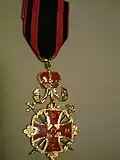 Frontside of the decoration for knights.