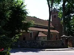 Medieval Gothic Holy Trinity church in Winnica