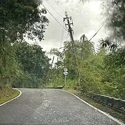 PR-184 north approaching PR-754 intersection in Mulas, Patillas