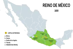 Location of Kingdom of Mexico