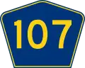 Highway 107 marker