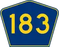 Highway 183 marker