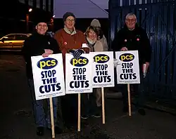 Image 41Public and Commercial Services Union members on strike in Manchester 2006.
