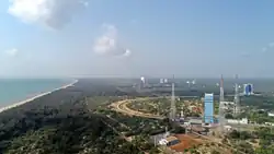 Aerial view of the SDSC on the island