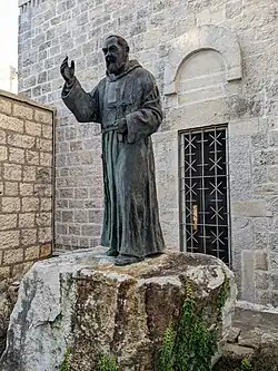Statue of Padre Pio at the Chiesa del Crocifisso (Church of the Crucifx), Giovinazzo, Italy