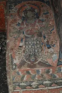 Wall painting, Four Image Chorten, Mangyu