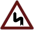 Dangerous curve, first to the right