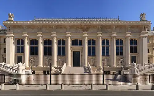 Western façade of the Palais de Justice on the Rue de Harlay (entrance of the cour d'assises).