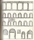 16th century depiction of the facade of the Palazzo Canacci