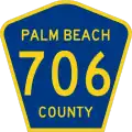 State Road 706 and County Road 706 marker