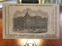 1875 Palmer House Business Card