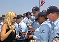 Image 43Playmate of the Year and People for the Ethical Treatment of Animals spokesperson Pamela Anderson, signing DVDs at the USS Halsey