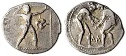 Ancient coin from Aspendos