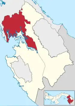 Location of Santa Fe District in Darién Province