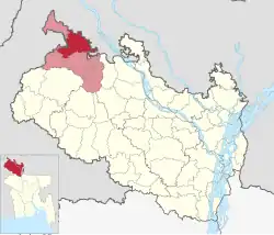 Location of Panchagarh Sadar Upazila