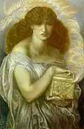 Jane Morris in the role, Dante Gabriel Rossetti, coloured chalks, 1879