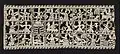 Panel - drawn element work with needle lace, reticella style