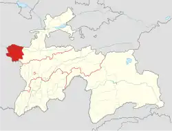 Location of Panjakent District in Tajikistan