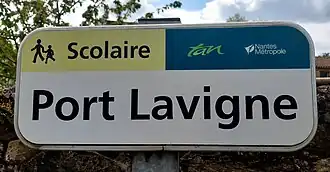 School bus sign in Port Lavigne