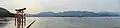 Panorama of the floating torii gate at Itsukushima Shrine