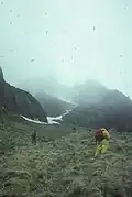View of Chagulak Island field crew (1990)