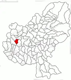 Location in Mureș County
