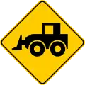 P-52 Construction vehicle on the road