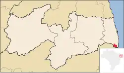 Location in Paraíba