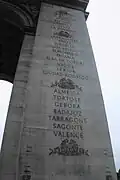 Western pillar: Battle of the Baztan Valley – Siege of Valencia.