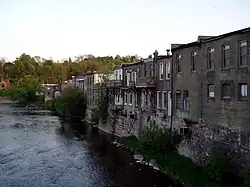 Grand River riverfront in Paris, Ontario