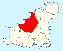 Location of Castel in Guernsey
