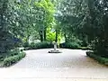 A historical bird bath in the park in 2012.