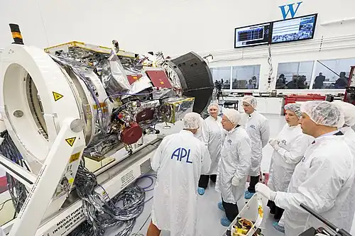 Parker visits the spacecraft at APL