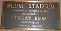 Blum Stadium Bronze Plaque, 2015