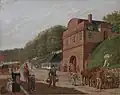 Nørreport from inside the gates, painting by Christoffer Wilhelm Eckersberg, Museum of National History