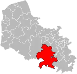 Location of Avesnes-le-Comte within the department