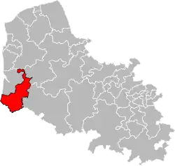 Location of Berck within the department