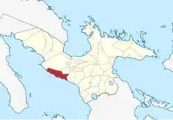 Map of Camarines Sur with Pasacao highlighted